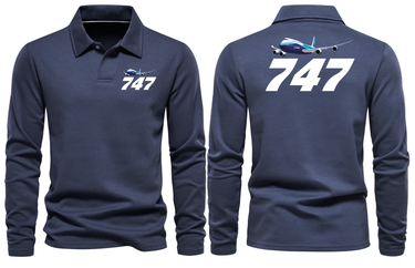 BOEING 747 LONG SLEEVE POLO